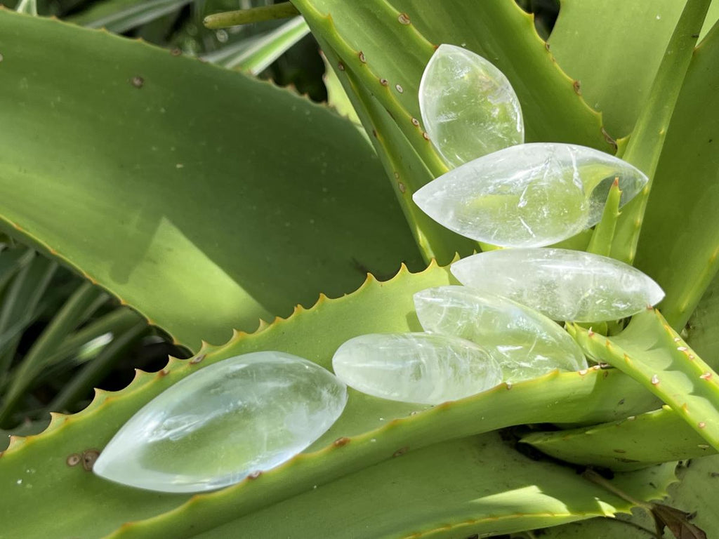 Polished Bag of 12 Rock Crystal Angel Tears - Sold Per Item - From Madagascar