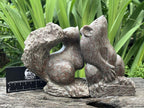 Hand Made Pair of Serpentine Squirrel Carvings x 1 From Zimbabwe
