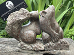 Hand Made Pair of Serpentine Squirrel Carvings x 1 From Zimbabwe