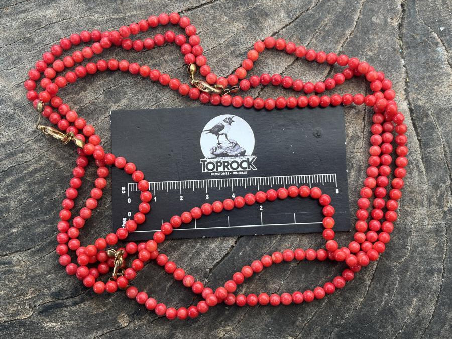 Hand Made Red Coral Bead Necklaces - Sold Per Item - From Philippines