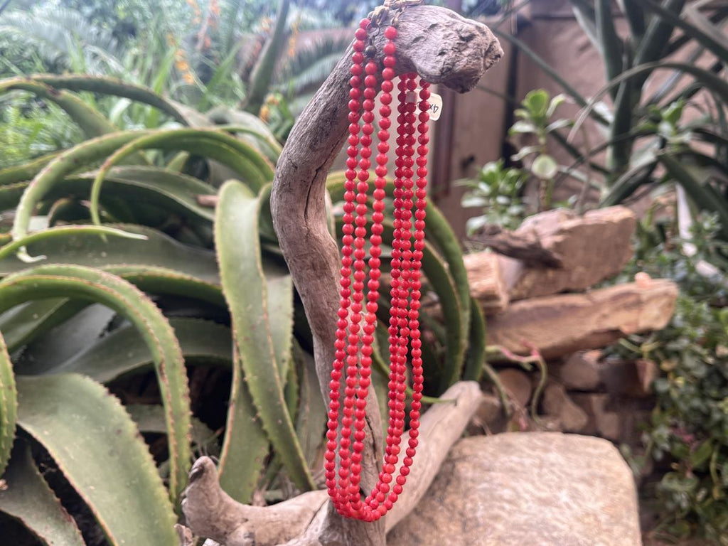 Hand Made Red Coral Bead Necklaces - Sold Per Item - From Philippines