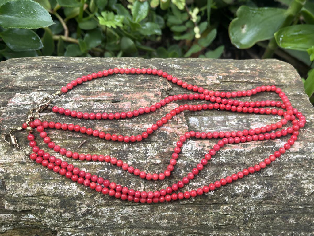 Hand Made Red Coral Bead Necklaces - Sold Per Item - From Philippines