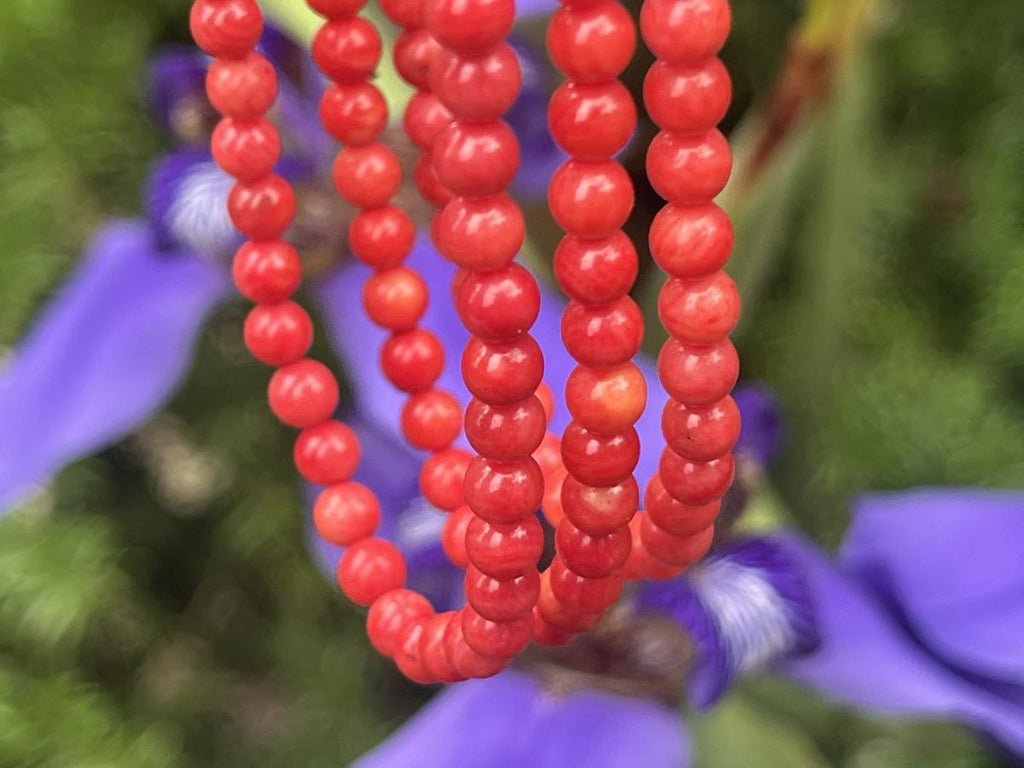 Hand Made Red Coral Bead Necklaces - Sold Per Item - From Philippines