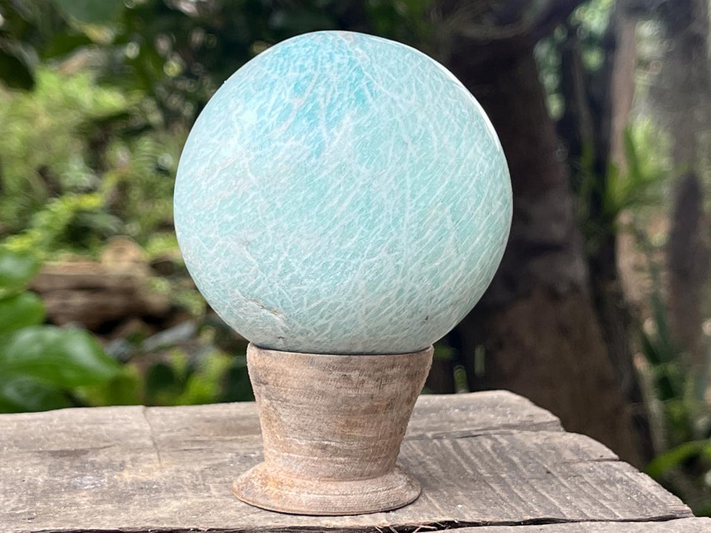 Polished Medium Amazonite Sphere x 1 From Zimbabwe
