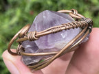Hand Made Spirit Amethyst Copper Wire Art Pendant x 1 From Boekenhouthoek, South Africa
