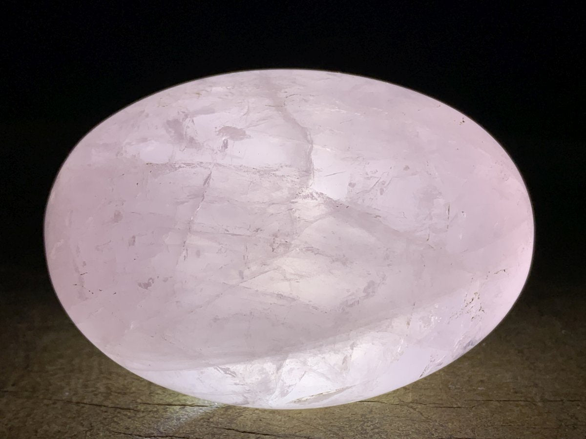 Polished Rose Quartz Palm Stone Basket Bouquet x 1 From Ambatondrazaka, Madagascar