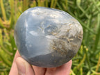Polished Large Gemmy Blue Celestite Galet Free Form x 1 From Sakoany, Madagascar