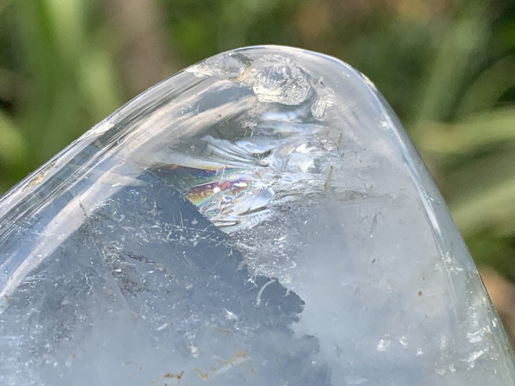 Polished Large Gemmy Blue Celestite Galet Free Form x 1 From Sakoany, Madagascar