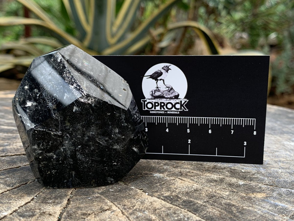 Polished Moss Rock Crystal Faceted Seer Stone x 1 From Madagascar