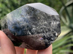 Polished Moss Rock Crystal Faceted Seer Stone x 1 From Madagascar
