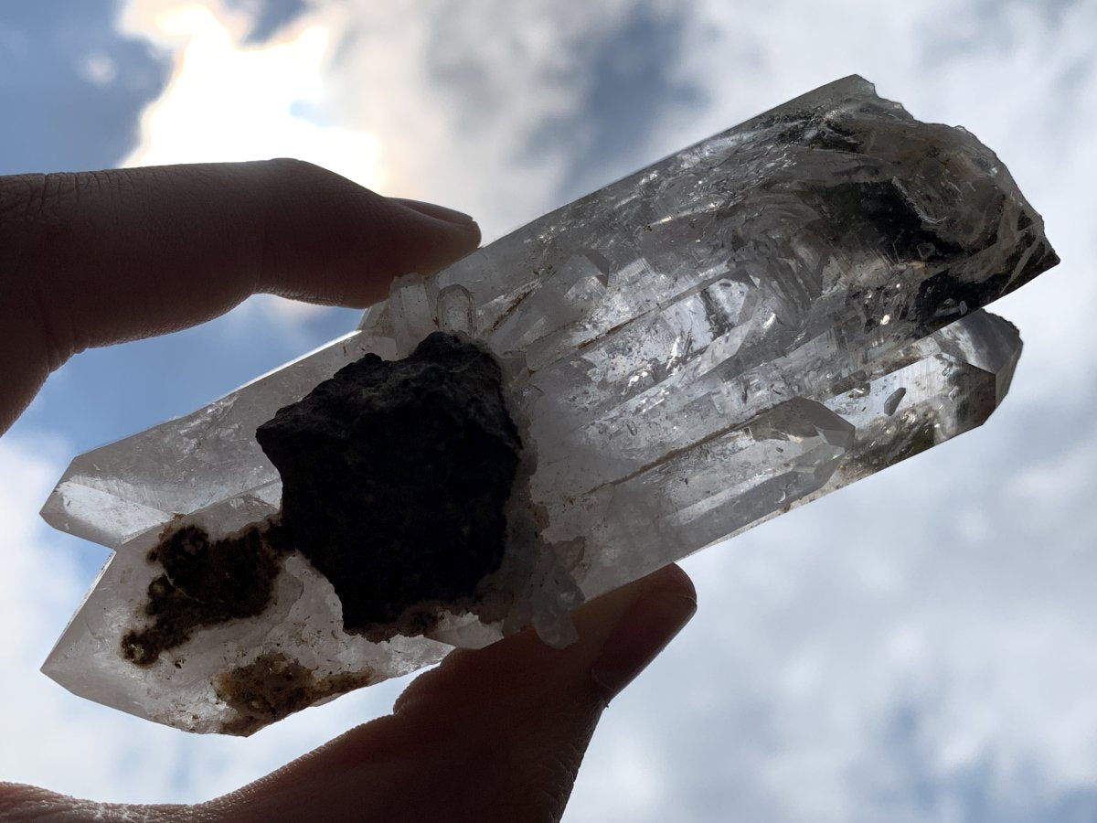 Natural Clear Multi-Terminated Quartz Crystal Specimen x 1 From Brandberg, Namibia