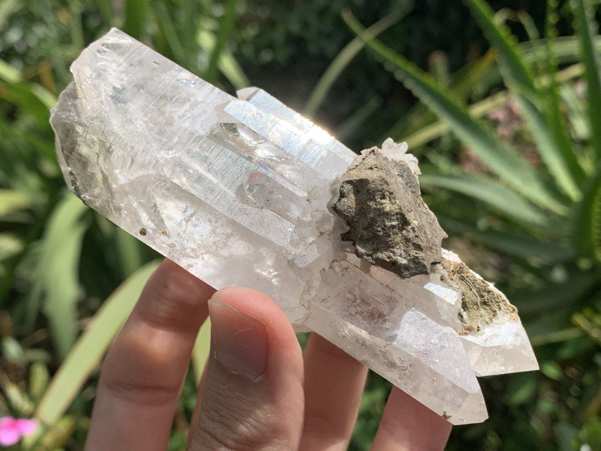 Natural Clear Multi-Terminated Quartz Crystal Specimen x 1 From Brandberg, Namibia