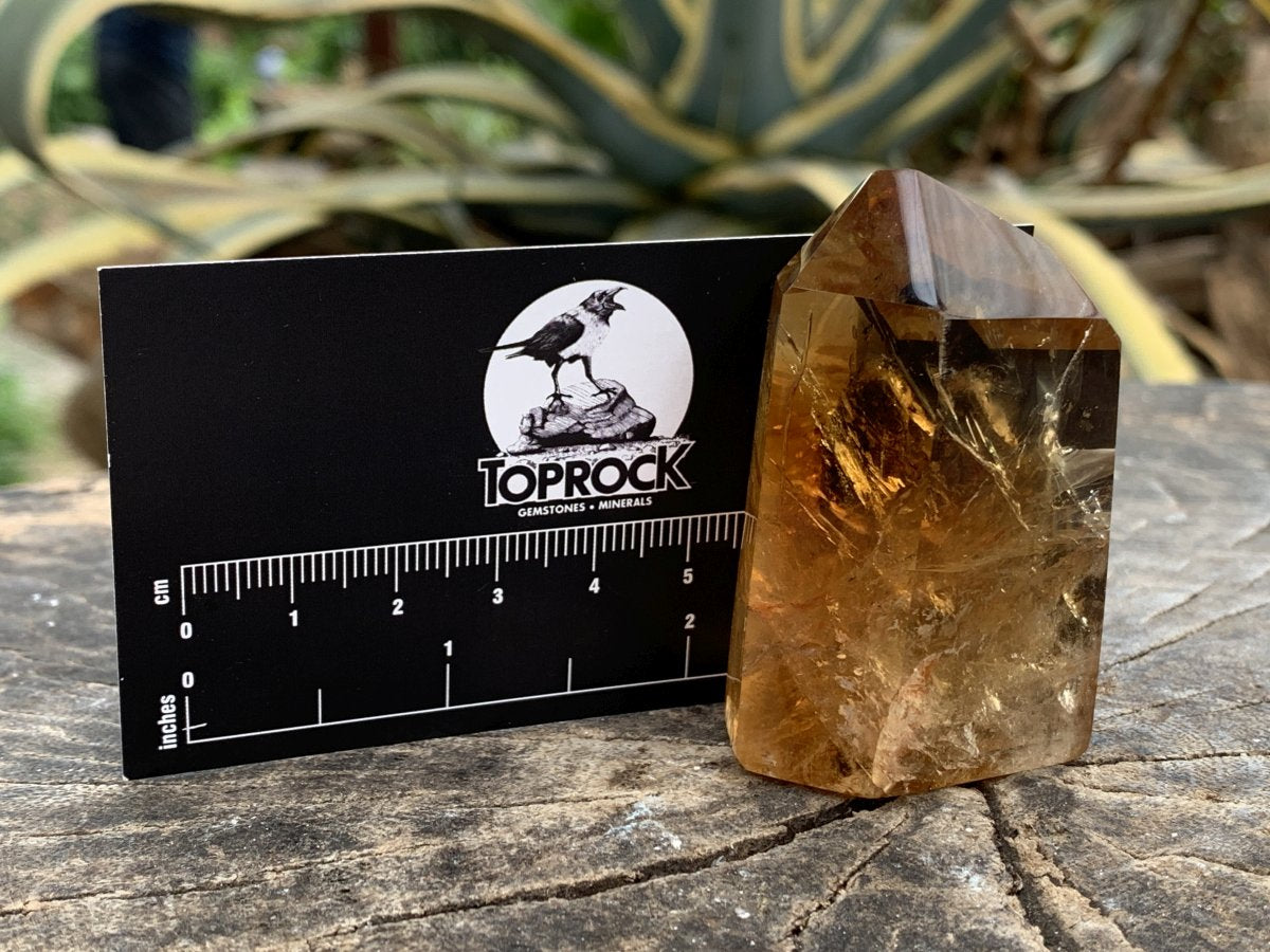 Polished Deep Yellow Citrine Crystal x 1 From Madagascar