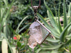 Hand Made Double Terminated Quartz Crystal Pendant x 1 From Brandberg, Namibia