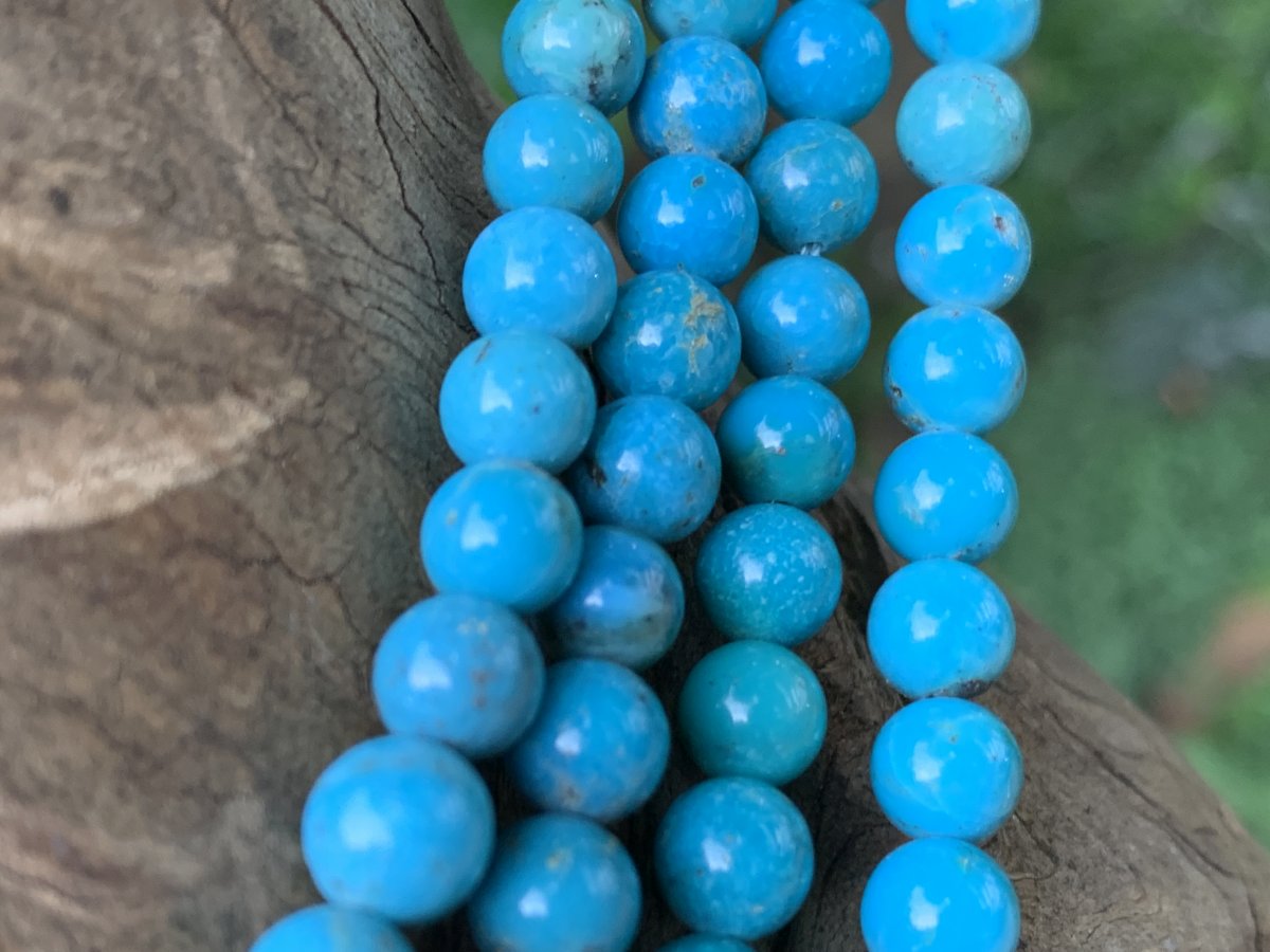 Hand Made Rare Turquoise and Red Coral Four-Tier Necklace x 1 From Mexico