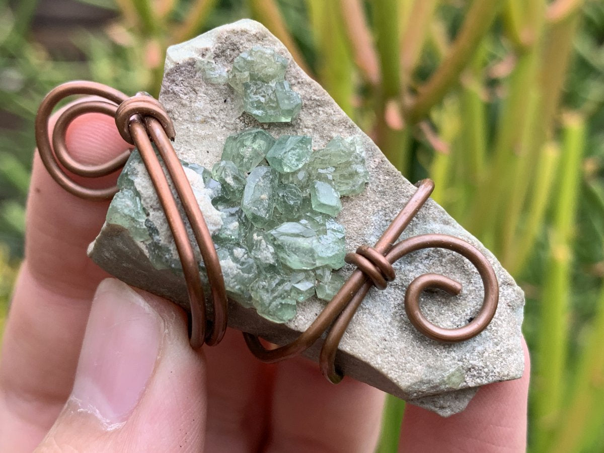 Hand Made Super Rare Natural Demantoid Garnet Crystal Pendant x 1 From Madagascar