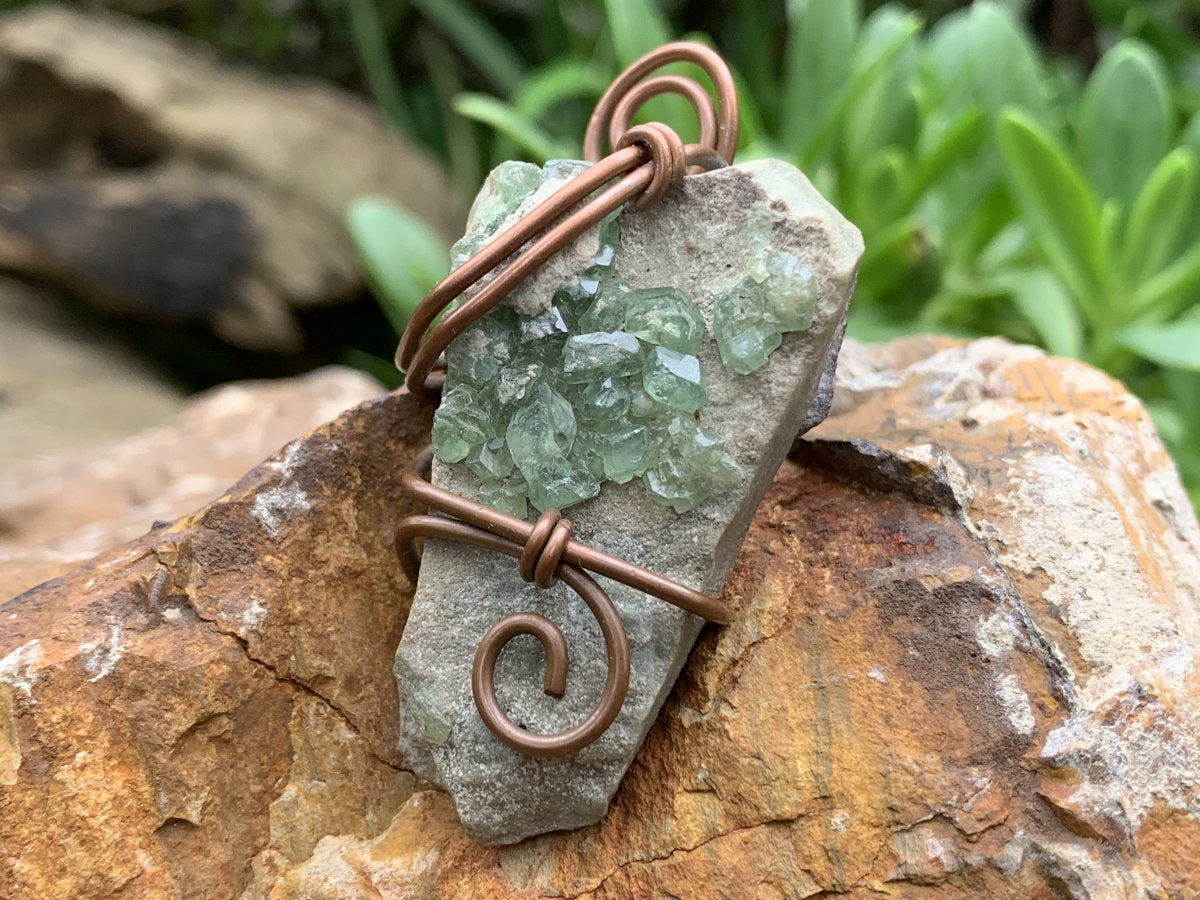 Hand Made Super Rare Natural Demantoid Garnet Crystal Pendant x 1 From Madagascar