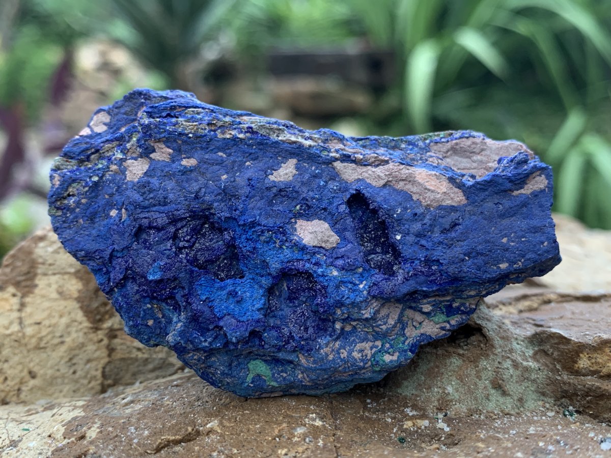 Natural Azurite Drusy Crystalline Specimen with Malachite x 1 From Jakka Mine, Congo
