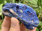 Natural Azurite Drusy Crystalline Specimen with Malachite x 1 From Jakka Mine, Congo