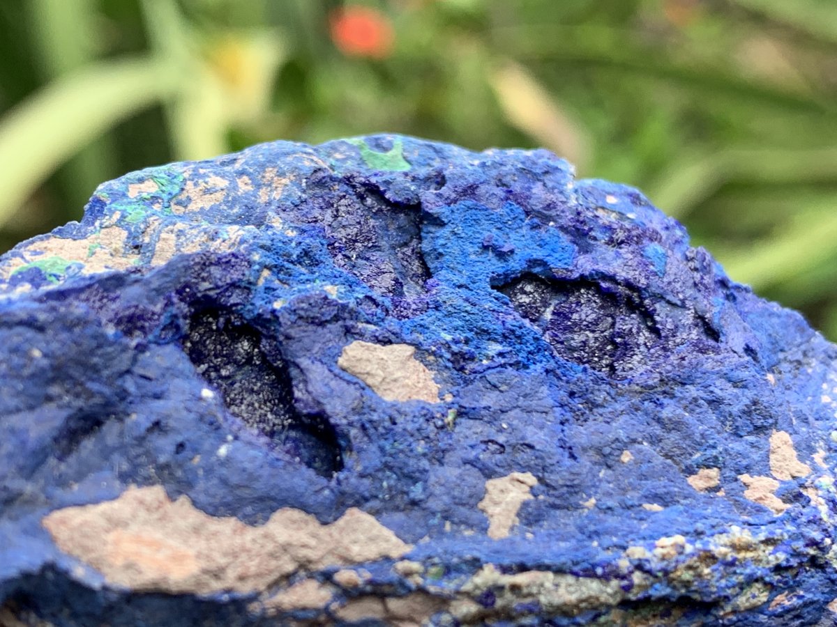 Natural Azurite Drusy Crystalline Specimen with Malachite x 1 From Jakka Mine, Congo