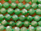 Hand Made Emerald Aventurine Faceted Bead Necklace - Sold Per Item - From Zimbabwe