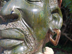 Hand XXL Made Zulu King Bust Verdite Carving x 1 From Southern Africa