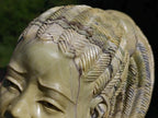 Hand Made XXL Royal Africa Bust Female African Butter Jade Carving x 1 From South Africa
