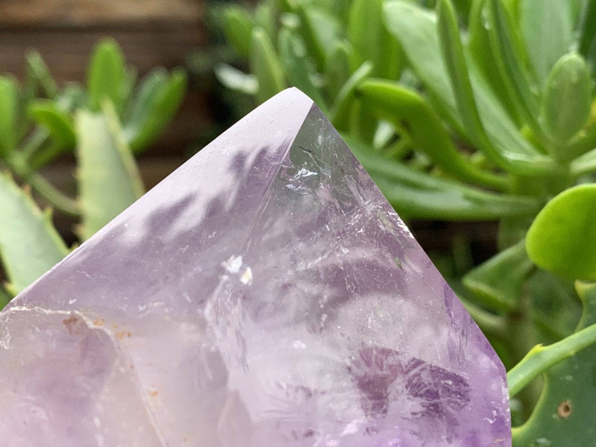 Polished and Natural Window Amethyst Crystal x 1 From Akansobe, Madagascar