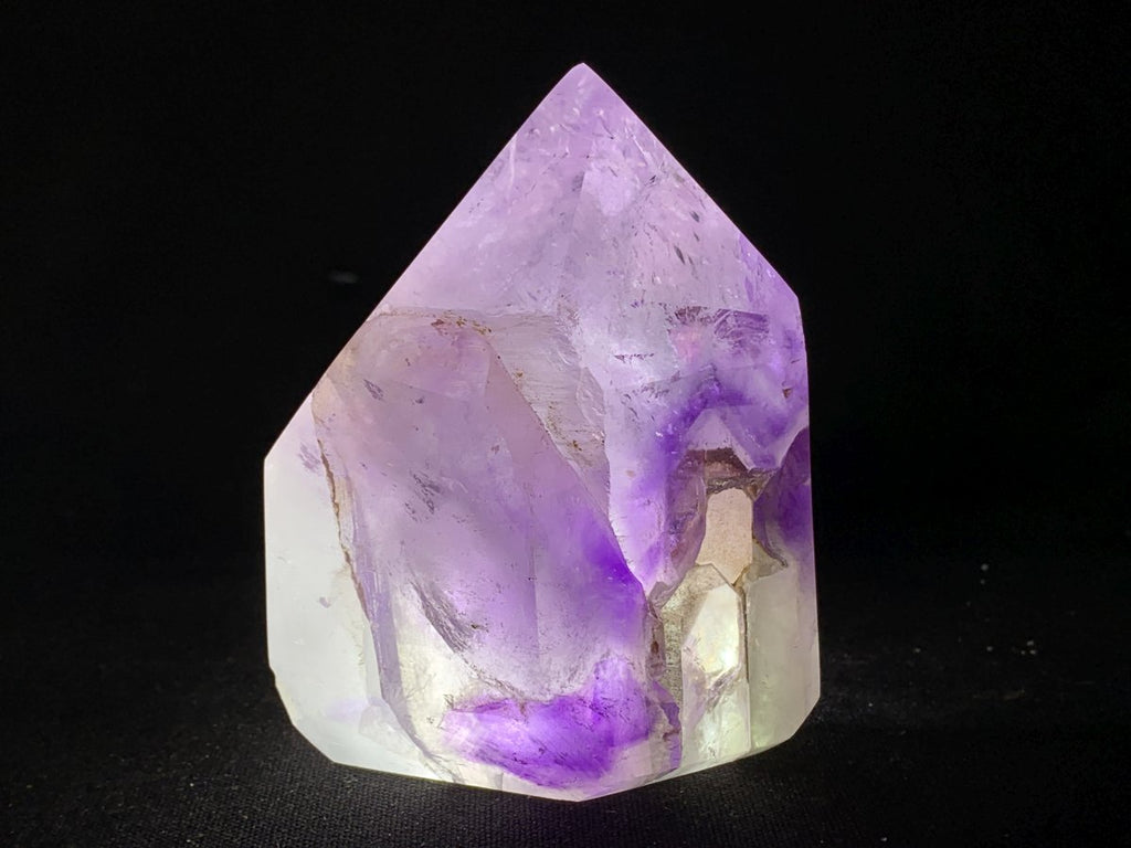 Polished and Natural Window Amethyst Crystal x 1 From Akansobe, Madagascar