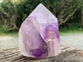 Polished and Natural Window Amethyst Crystal x 1 From Akansobe, Madagascar