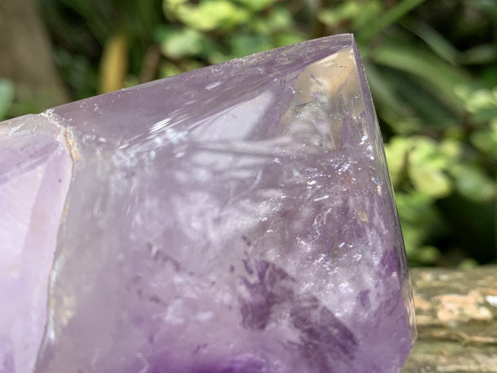 Polished and Natural Window Amethyst Crystal x 1 From Akansobe, Madagascar