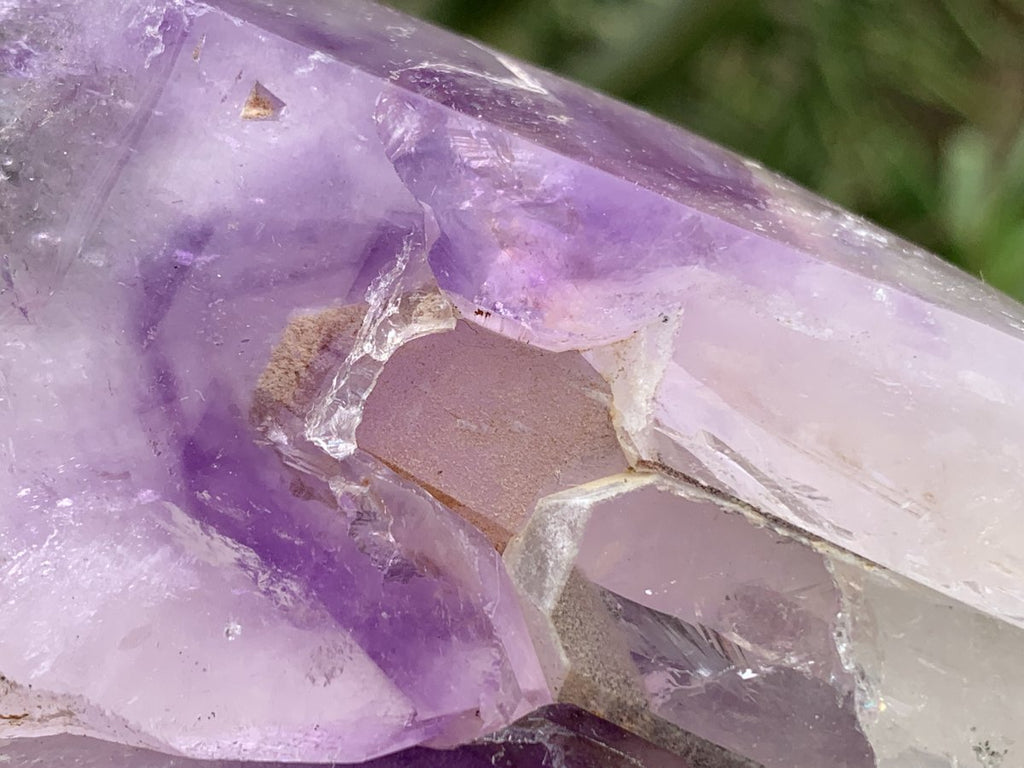 Polished and Natural Window Amethyst Crystal x 1 From Akansobe, Madagascar