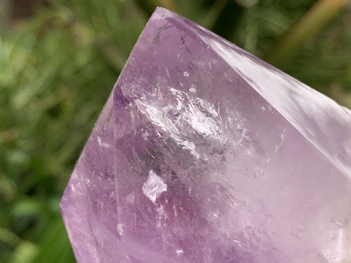 Polished and Natural Window Amethyst Crystal x 1 From Akansobe, Madagascar