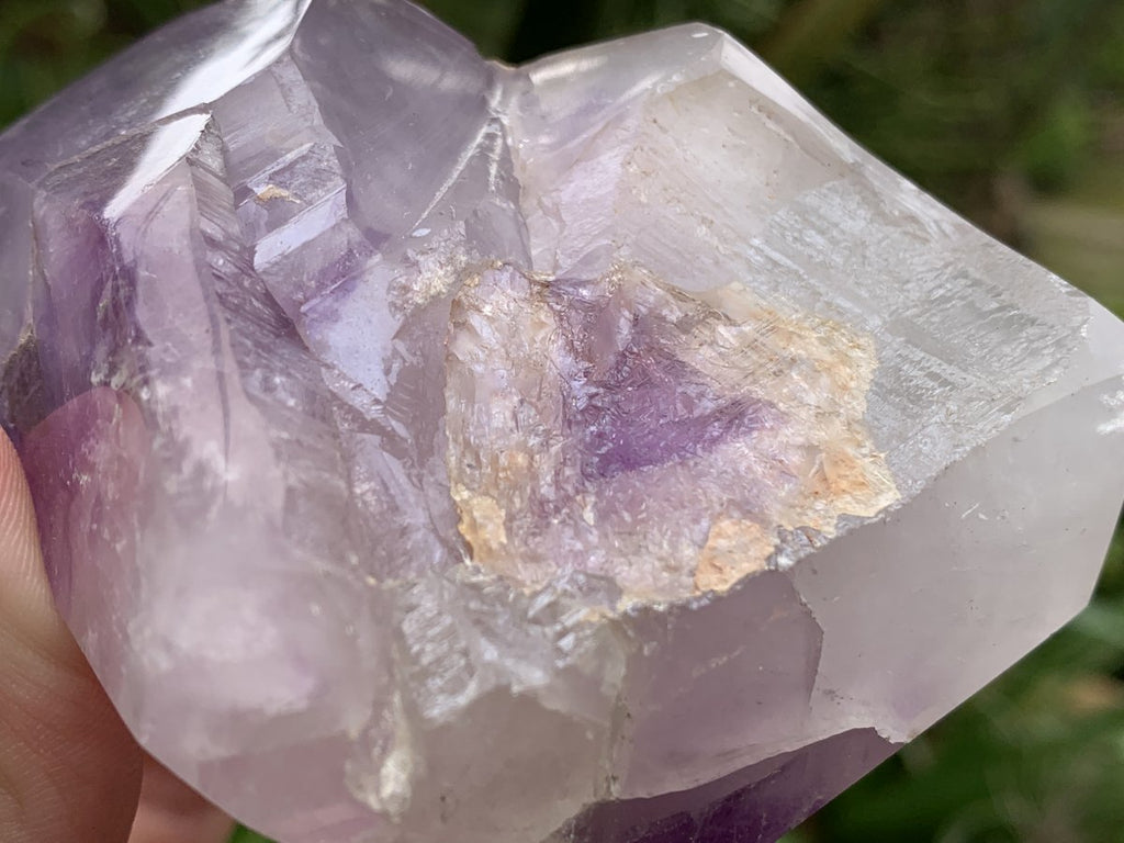 Polished and Natural Window Amethyst Crystal x 1 From Akansobe, Madagascar