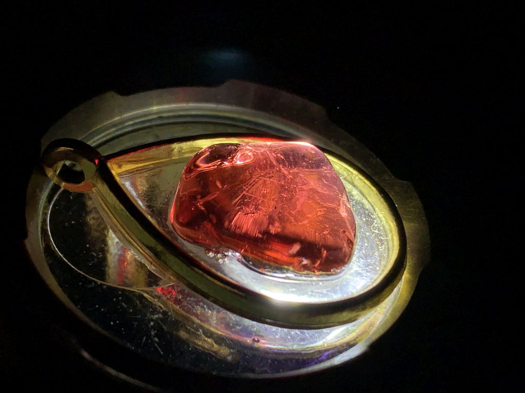 Polished Pair of Gemmy Red Garnet Pendants x 1 From South Africa