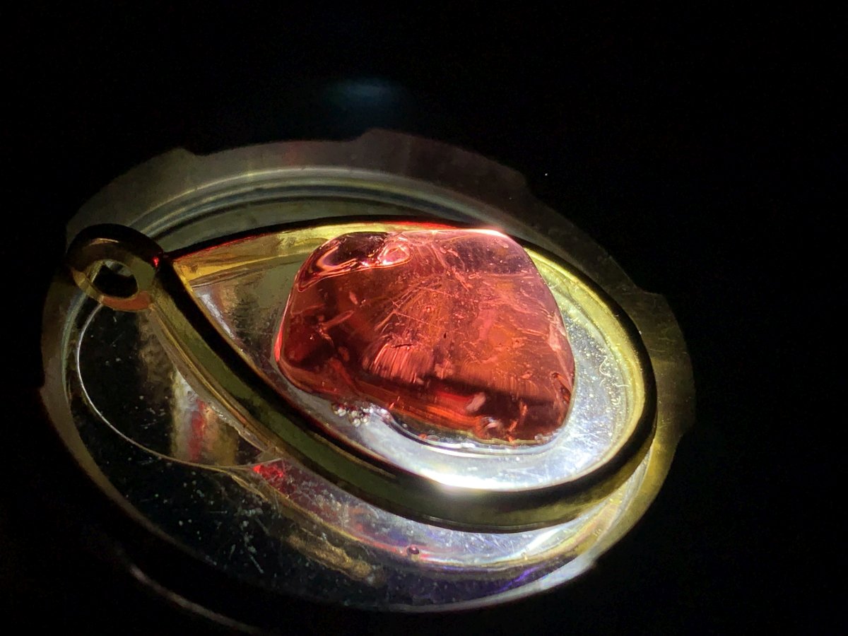 Polished Pair of Gemmy Red Garnet Pendants x 1 From South Africa