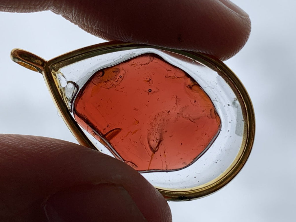 Polished Pair of Gemmy Red Garnet Pendants x 1 From South Africa