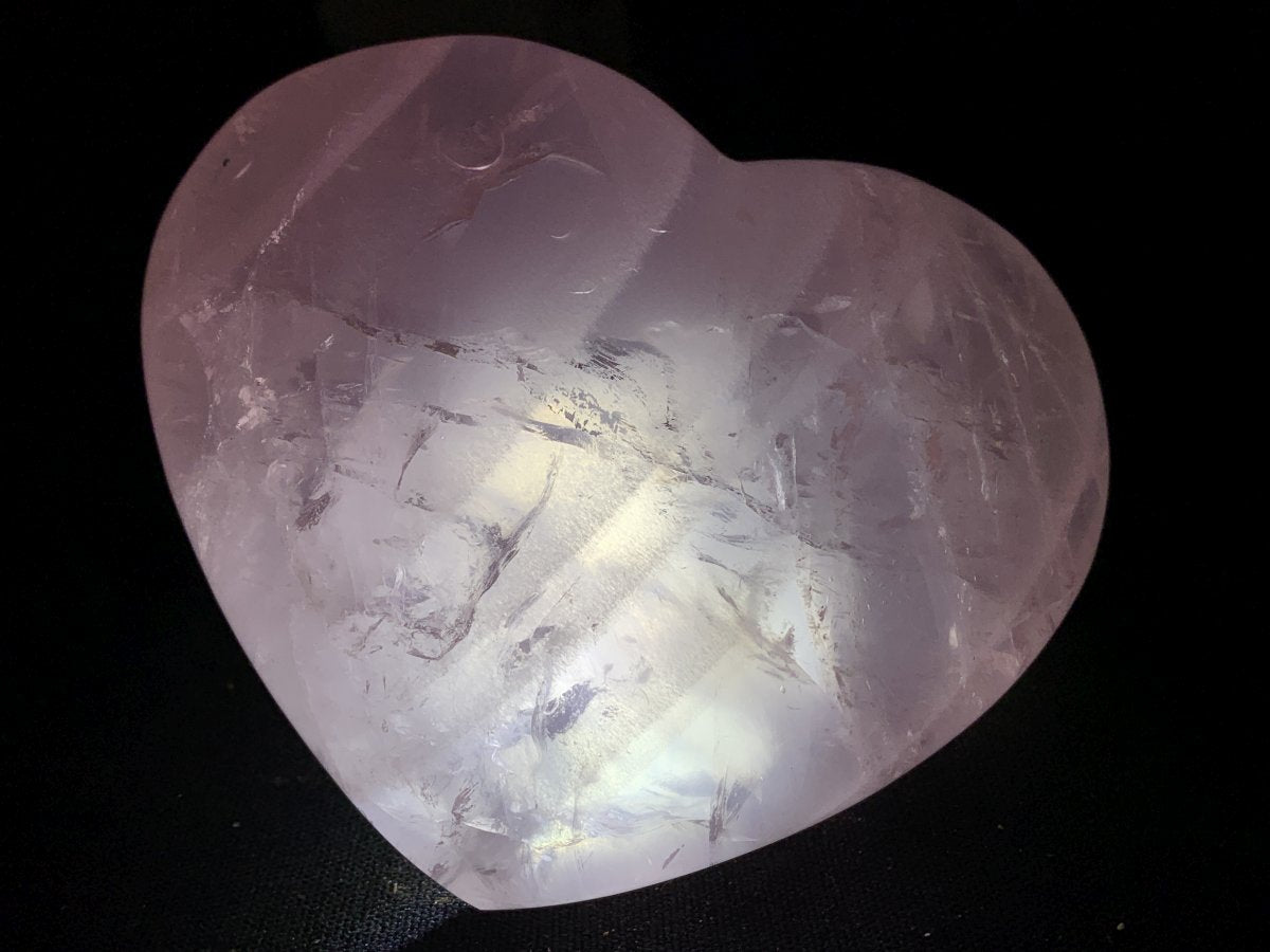 Polished Gemmy Rose Quartz Gemstone Heart x 1 From Madagascar