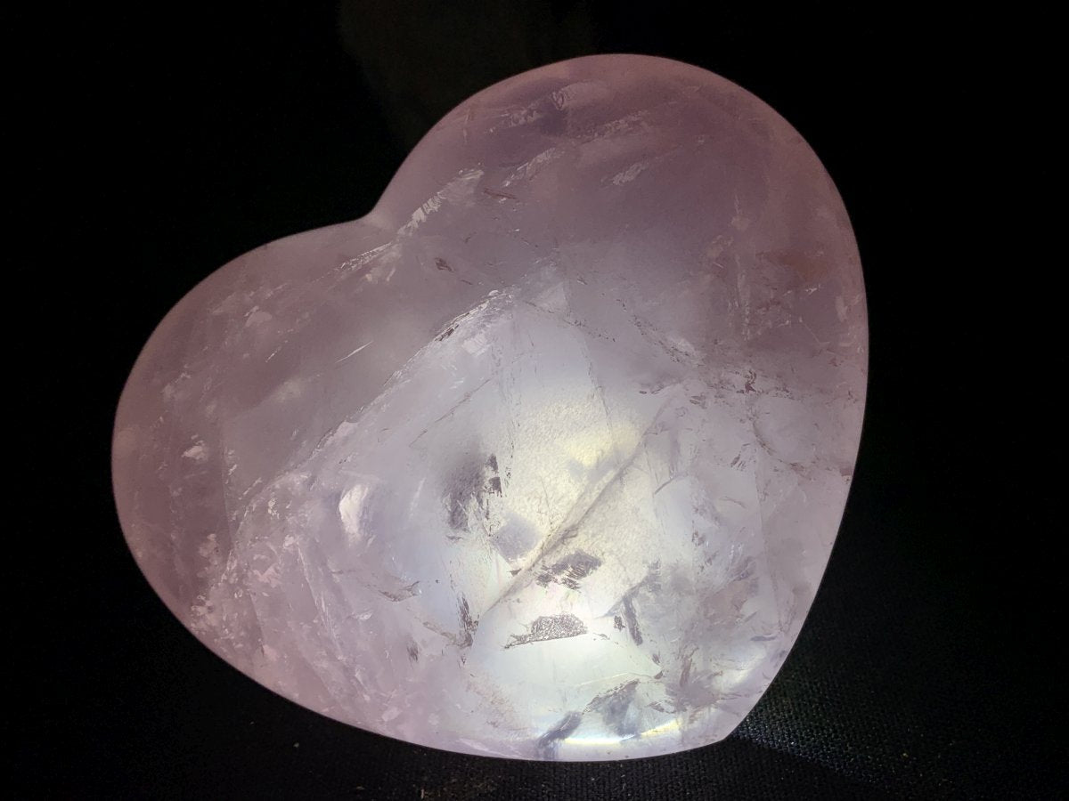 Polished Gemmy Rose Quartz Gemstone Heart x 1 From Madagascar