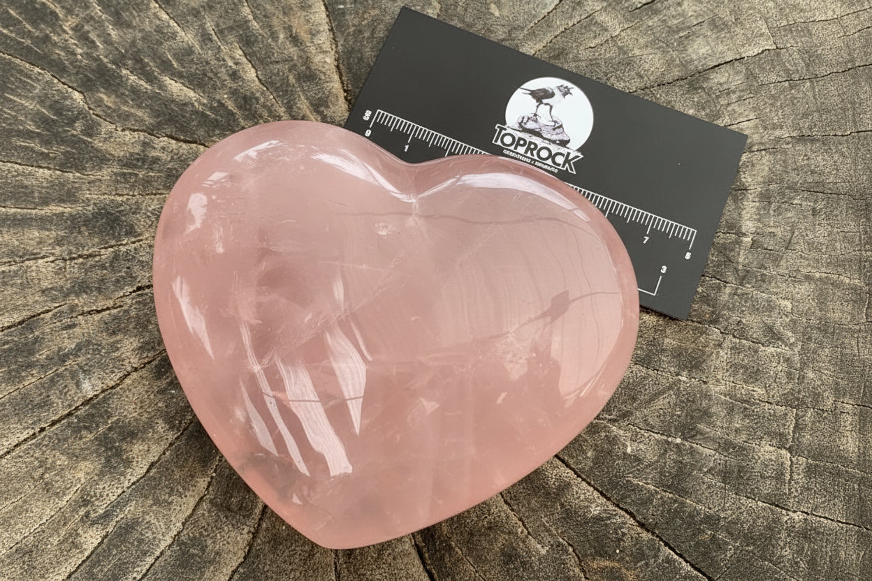 Polished Gemmy Rose Quartz Gemstone Heart x 1 From Madagascar
