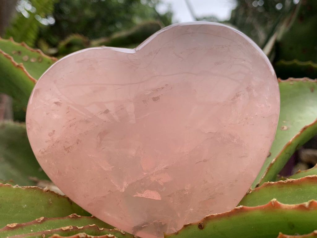 Polished Gemmy Rose Quartz Gemstone Heart x 1 From Madagascar