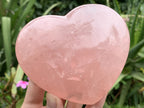 Polished Gemmy Rose Quartz Gemstone Heart x 1 From Madagascar