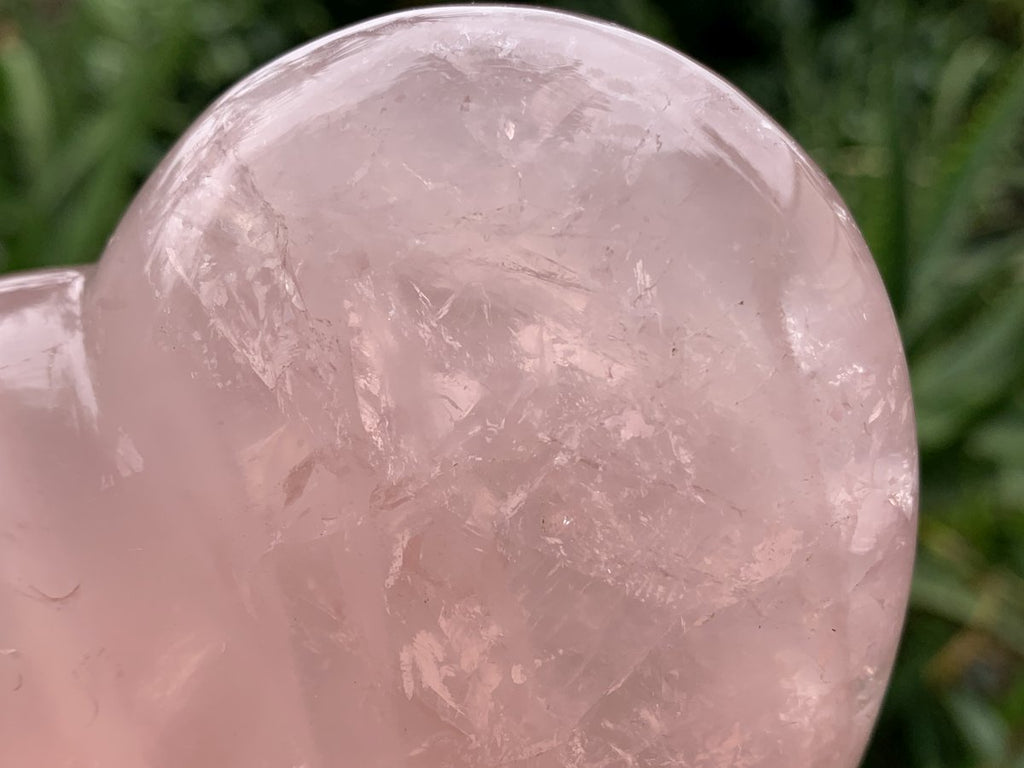 Polished Gemmy Rose Quartz Gemstone Heart x 1 From Madagascar