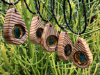 Hand Made Shattuckite and Zebra Wood Necklace - Sold Per Item - From Namibia