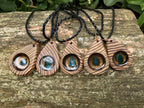 Hand Made Shattuckite and Zebra Wood Necklace - Sold Per Item - From Namibia