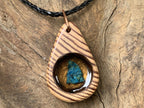 Hand Made Shattuckite and Zebra Wood Necklace - Sold Per Item - From Namibia