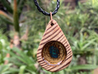 Hand Made Shattuckite and Zebra Wood Necklace - Sold Per Item - From Namibia