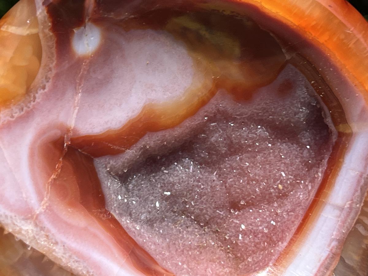 Polished Spotted Carnelian Ball and Crystalline Carnelian Bowl Set x 1 From Madagascar