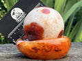 Polished Spotted Carnelian Ball and Crystalline Carnelian Bowl Set x 1 From Madagascar