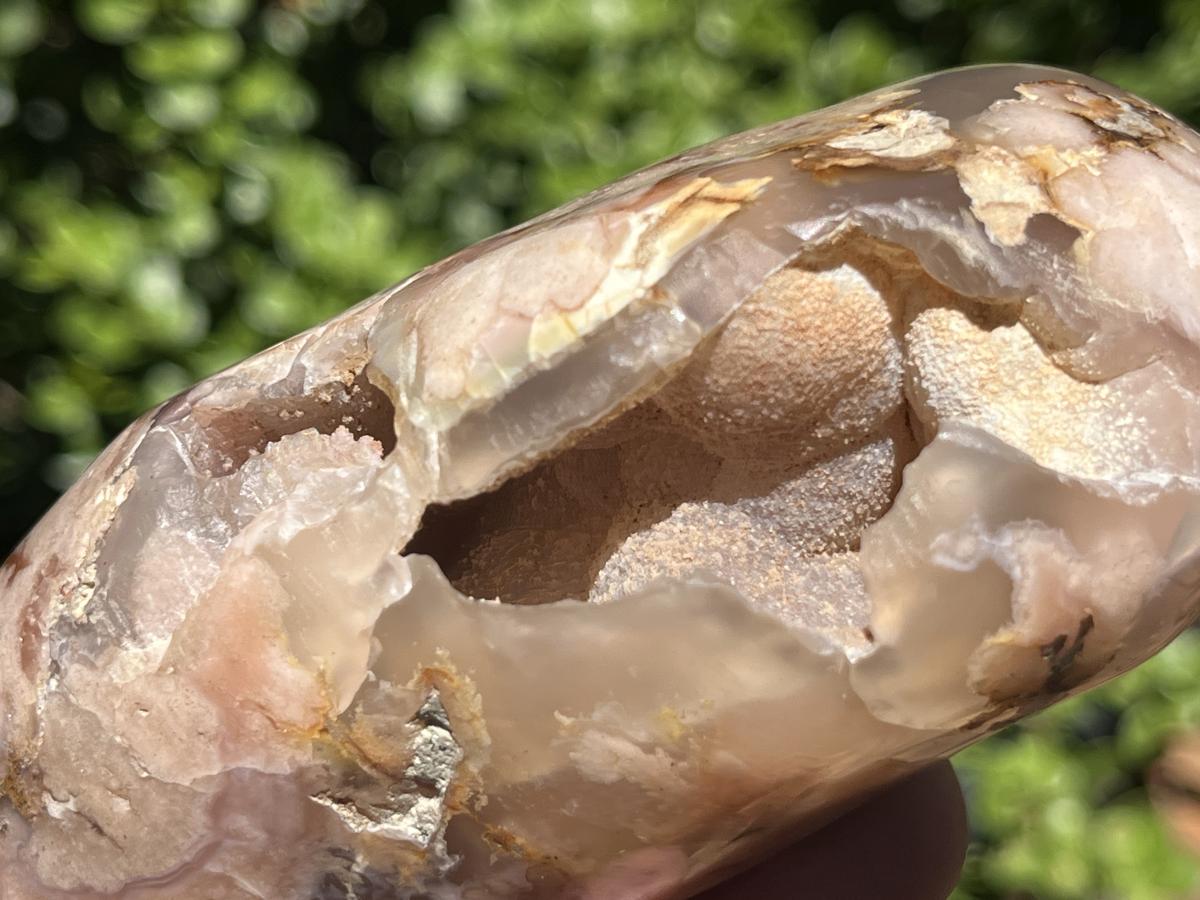 Polished Coral Flower Agate Display Piece x 1 From Maintirano, Madagascar